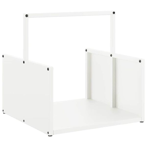 vidaXL Brandhoutrek 40x40x40 cm koudgewalst staal wit