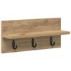 vidaXL Wandgemonteerde kapstok Artisan Eiken 40 x 10,5 x 18 cm