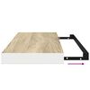 vidaXL Wandschappen zwevend 2 st 60x23,5x3,8 cm MDF eikenkleurig wit