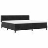 vidaXL Boxspringbed met matras Zwart 200 x 200 cm Fluweel