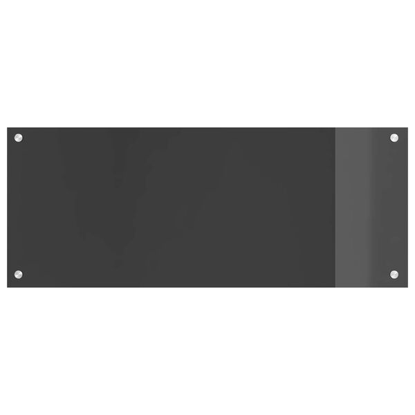 vidaXL Keuken Achterwand Donkergrijs 100 x 40 x 0,6 cm gehard glas