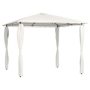 vidaXL Prieel met paalhoezen 160 g/m&sup2; 3x3x2,6 m cr&egrave;mekleurig