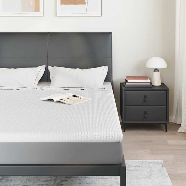 vidaXL matrastopper Wit 140 x 200 x 6 cm Jacquard Stof