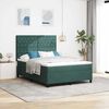 vidaXL Boxspringbed met matras Donkergroen 140 x 200 cm Stof