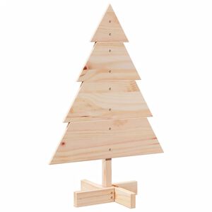 vidaXL Kerstdecoratie kerstboom 70 cm massief hout