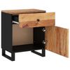 vidaXL Nachtkastje 50x33x60 cm massief acaciahout en bewerkt hout