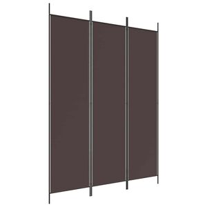 vidaXL Kamerscherm met 3 panelen 150x200 cm stof bruin