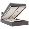 vidaXL Ottoman bed met matras 120x200cm kunstleer grijs