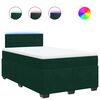 vidaXL Boxspring met matras fluweel donkergroen 120x200 cm