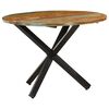 vidaXL Eettafel rond 100x100x75 cm massief gerecycled hout