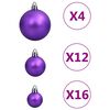 vidaXL 111-delige Kerstballenset polystyreen paars