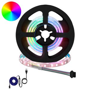 vidaXL LED-strip 4 pcs Zwart en transparant 55 x 0,8 x 0,3 cm