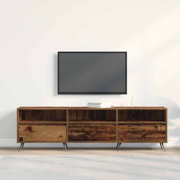 vidaXL TV-kast Oud hout 150 x 30 x 44,5 cm Bewerkt hout