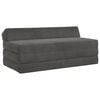 vidaXL Vouwbare Bankbed Donkergrijs 120 x 60 x 49 cm Stof