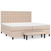 vidaXL Boxspring met matras kunstleer cappuccinokleurig 200x200 cm