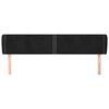 vidaXL Hoofdbord met randen 183x23x78/88 cm fluweel zwart