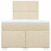 vidaXL Boxspring met matras stof cr&egrave;mekleurig 120x200 cm