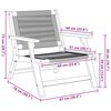 vidaXL Tuinstoelen met Tafel 3 pcs Grijs Massief acaciahout