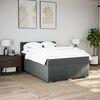 vidaXL Boxspring met matras stof donkergrijs 140x200 cm