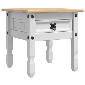 vidaXL Bijzettafel CORONA Wit 50 x 50 x 50 cm Massief grenenhout