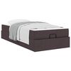 vidaXL Bedframe met matras met matras 2 pcs Tan Stof
