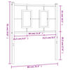 vidaXL Hoofdbord 75 cm metaal zwart