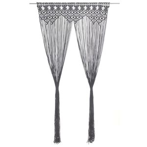 vidaXL Gordijn macram&eacute; 140x240 cm katoen antraciet