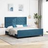 vidaXL Boxspringbed met hoofdeinde Donkerblauw 180 x 200 cm Fluweel