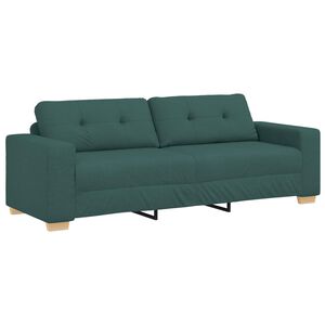 vidaXL | Loveseat | met kussen Donkergroen Stof