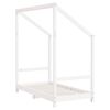 vidaXL Kinderbedframe 70x140 cm massief grenenhout wit
