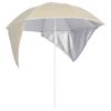 vidaXL Strandparasol met zijwanden 215 cm zandkleurig