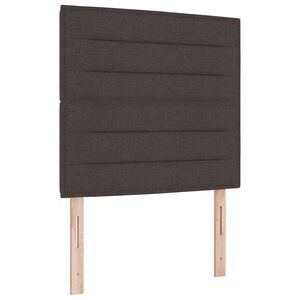 vidaXL LED Box Spring Bed met matras Donkerbruin 120 x 200 cm Stof