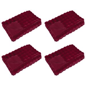 vidaXL Antislip deken van imitatie konijnenbont Olite 4 st 8.1 kg