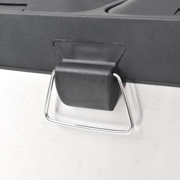 vidaXL Pedaalemmer voor recycling 36 L roestvrij staal