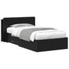 vidaXL Bedframe met opslag Zwart 75 x 190 cm Bewerkt hout