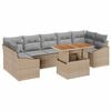 vidaXL Tuin Sofa Set met opslag 8 pcs Beige en Licht Grijs