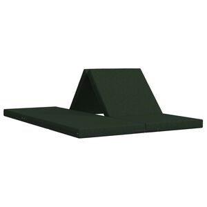 vidaXL Vouwbare Bankbed 140 x 67 x 15 cm Donkergroen