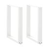 vidaXL Eettafelpoten 2 st U-vormig 70x(72-73) cm staal wit