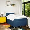 vidaXL Boxspring met matras stof blauw 120x190 cm