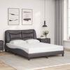 vidaXL Bedframe zonder matras "Hvar" kunstleer grijs 140x190 cm