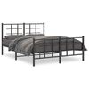 vidaXL Bedframe met hoofd- en voeteneinde metaal zwart 140x190 cm