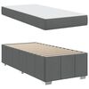 vidaXL Bedframe met matras Donkergrijs 90 x 200 cm Stof