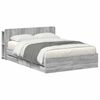 vidaXL Bedframe met opslag Grijs Sonoma 160 x 200 cm Bewerkt hout
