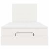 vidaXL Ottoman bed met matras 120x190 cm kunstleer wit