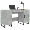 vidaXL Bureau 140x50x75 cm bewerkt hout betongrijs