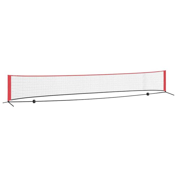 vidaXL Tennisnet Zwart en Rood 595 x 90,5 x 87 cm Polyester
