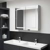 vidaXL Badkamer spiegelkast Glanzend Wit 80 x 12 x 68 cm Bewerkt hout