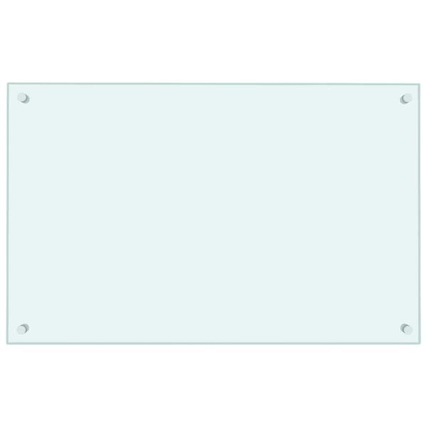 vidaXL Spatscherm keuken 80x50 cm gehard glas melkwit