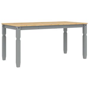 vidaXL Eettafel Corona 160x80x75 cm massief grenenhout grijs