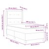 vidaXL Boxspringbed met matras met LED Donkergrijs 90 x 200 cm Fluweel